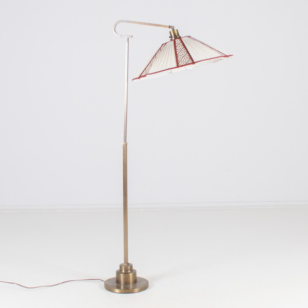 GOLVLAMPA, mässing, art déco, 1920-/30-tal