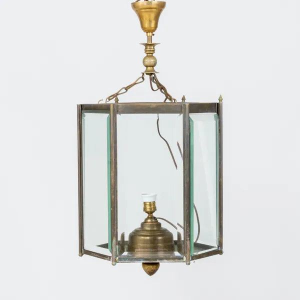TAKLYKTA, mässing och glas, 1900-talets fösta hälft