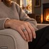RING, 14k guld och silver, med gammalslipade diamanter tot ca 1.08 ct, sannolikt tidigt 1900-tal