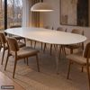 BRUNO MATHSSON OCH PIET HEIN, matbord, "Superellips", Fritz Hansen, Danmark