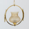 TAKLAMPA, mässing och glas, 1900-talets mitt