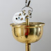 TAKLAMPA, mässing och glas, 1900-talets mitt