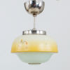 TAKLAMPA, glas och kromad metall, 1930-/40-tal