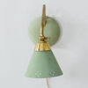 VÄGG-/BORDSLAMPA, plåt och mässing, 1900-talets mitt