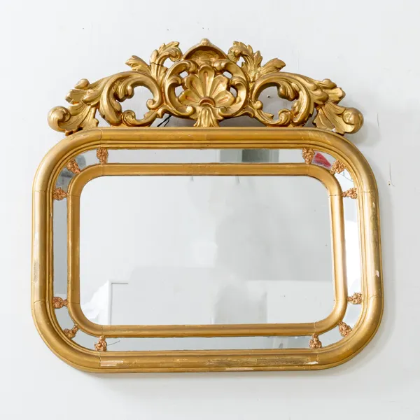 SPEGEL, bronserad, 1800-tal