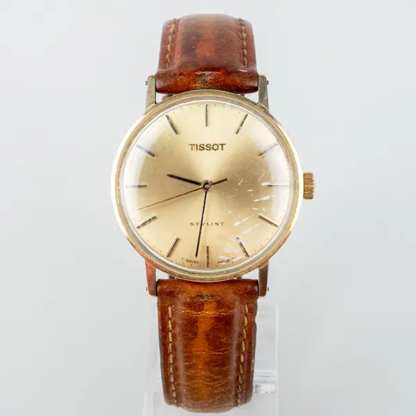 HERRARMBANDSUR, 14k guld, Tissot, "Stylist", 1900-talets andra hälft