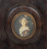 MINIATYRMÅLNING, olja på papp, 1800-tal