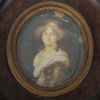 MINIATYRMÅLNING, olja på papp, 1800-tal
