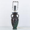 BORDSLAMPSFOT, brons, Kina, 1800-/1900-tal