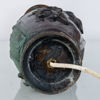 BORDSLAMPSFOT, brons, Kina, 1800-/1900-tal