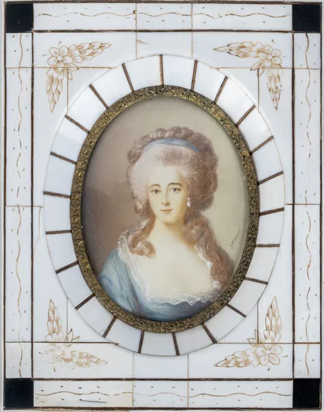 JOSEF KARL STIELER, efter, minityrmålning, olja på papp, 1800-tal, signerad Stieler