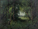 OIDENTIFIERAD KONSTNÄR, olja på pannå, 1800-/1900-tal, otydligt signerad
