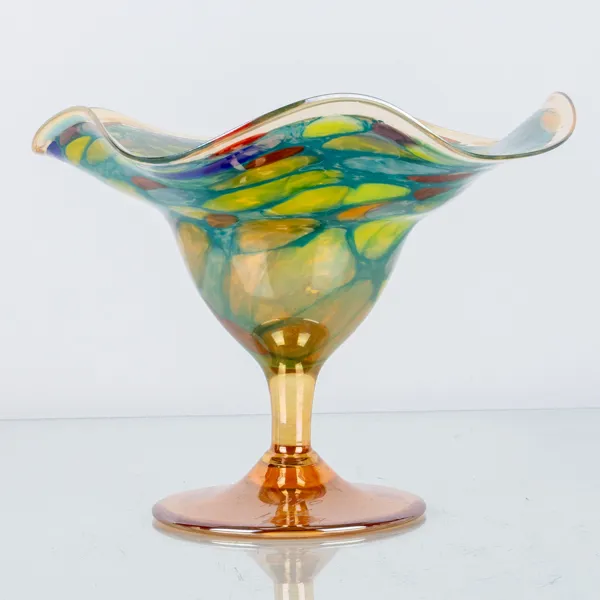 SKÅL PÅ FOT, glas, signerad och daterad 1990