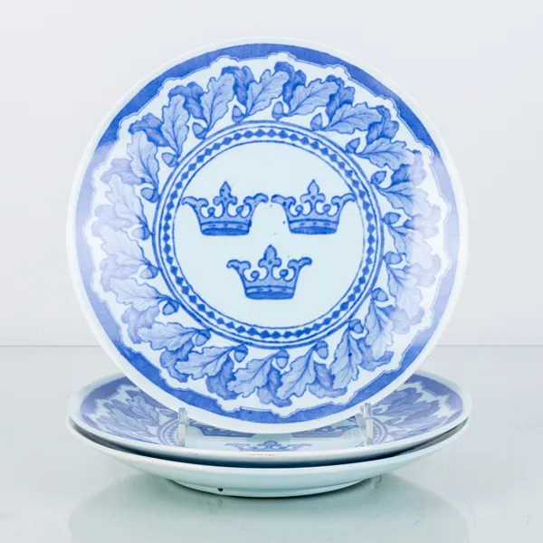 SAMLARTALLRIKAR, 3 st, flintgods, Stockholmsutställningen 1897, Gustafsberg