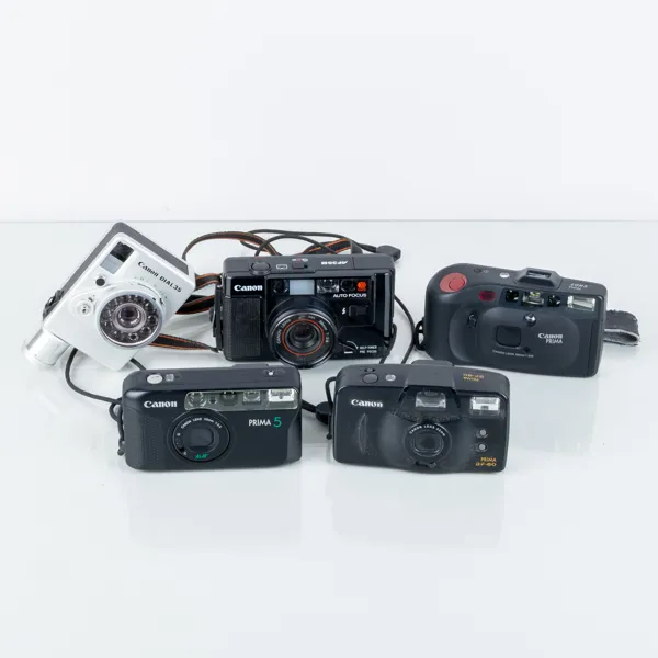 SAMLING KAMEROR, 5 st, Canon, olika modeller