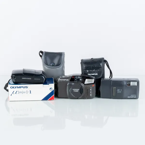 SAMLING KAMEROR, 5 st, Olympus, olika modeller
