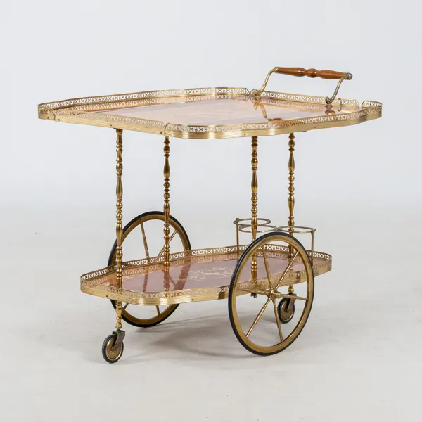 SERVERINGSVAGN, mässing, 1900-talets mitt