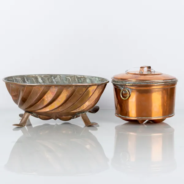 ALADÅBFORMAR, 2 st, koppar, 1800-/1900-tal