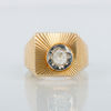 RING, 14k guld, med vit sten, 1900-talets andra hälft 