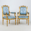 KARMSTOLAR, 1 par, Louis XVI-stil, 1800-talets andra hälft 
