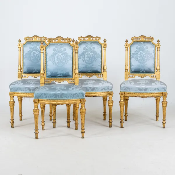 STOLAR, 4 st, Louis XVI-stil, 1800-talets andra hälft