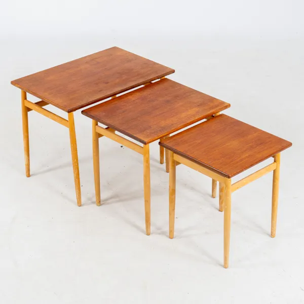 SATSBORD, 3 del, teak, 1900-talets mitt