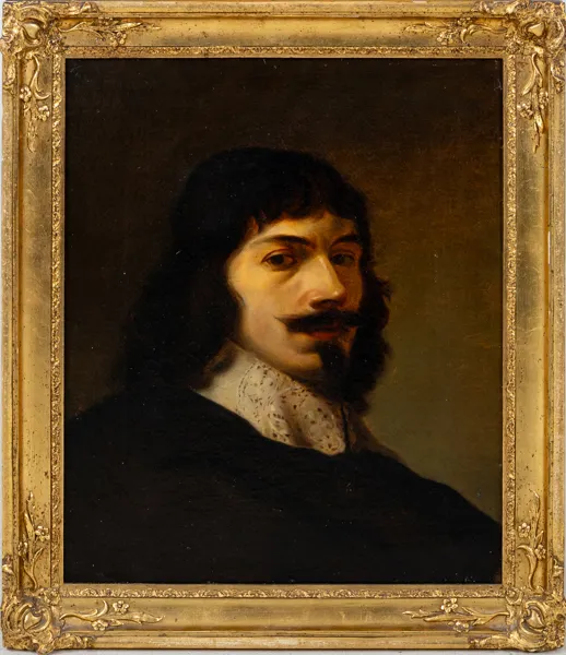 OKÄND KONSTNÄR, olja på duk, 1800-tal, osignerad, etikett à tergo Joh Sandberg