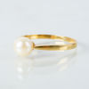 RING, 18k guld, med pärla