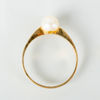 RING, 18k guld, med pärla