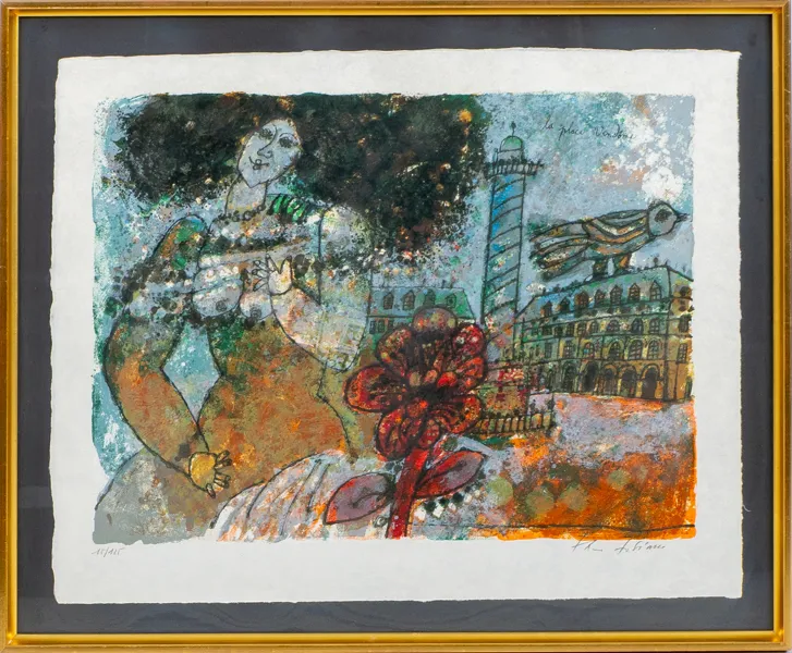 THEO TOBIASSE (Frankrike, 1927-2012), färglitografi, signerad och numrerad 15/125