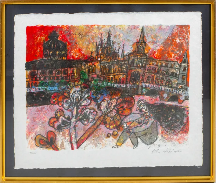 THEO TOBIASSE (Frankrike, 1927-2012), färglitografi, signerad och numrerad 15/125