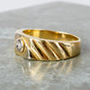 RING, 18k guld, med vit sten