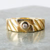 RING, 18k guld, med vit sten