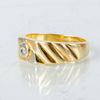 RING, 18k guld, med vit sten