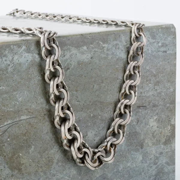 COLLIER OCH ARMBAND, silver, bismarck, sent 1900-tal