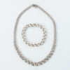 COLLIER OCH ARMBAND, silver, bismarck, sent 1900-tal