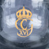 GLASFÖREMÅL, 7 del, med Carl XVI Gustafs monogram, Reijmyre glasbruk