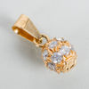 HÄNGE, 14k guld, med vita stenar, 1900-/2000-tal