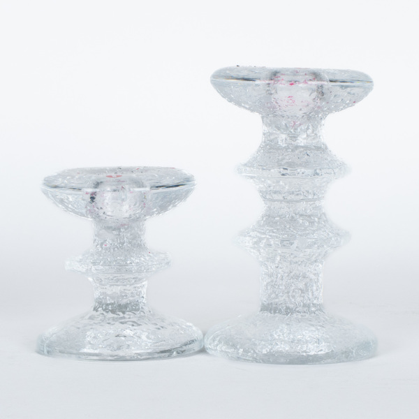 TIMO SARPANEVA, ljusstakar, 2 st, glas, "Festivo", Iittala