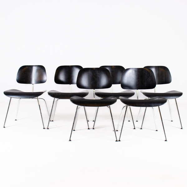 CHARLES OCH RAY EAMES, 6 st loungestolar, "DCM", Vitra